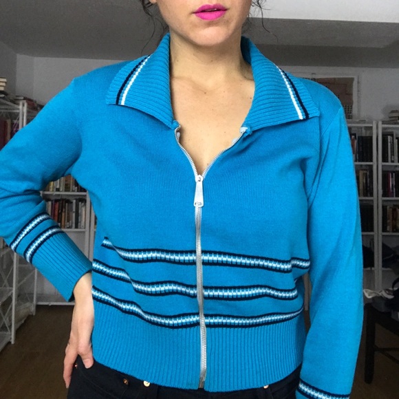 Vintage Zip-Up Sweater Top - Picture 4 of 8